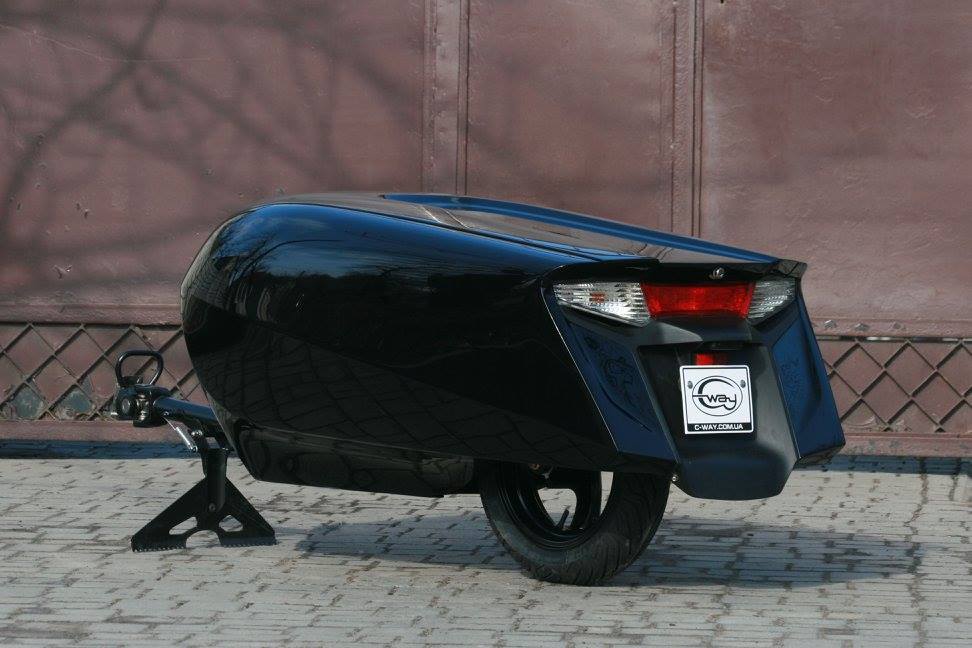 One-wheeled chassis of C-WAY mototrailers